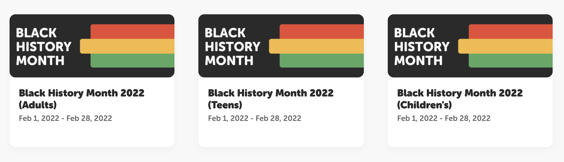 Black History Month Beanstack Challenges